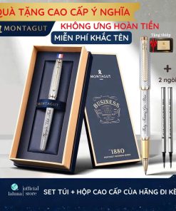 bút ký pháp vân chìm mực xanh montagut b220 (khẮc tÊn miễn phí)