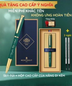 bút ký pháp vân chìm mực xanh montagut b220 (khẮc tÊn miễn phí)