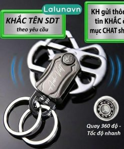 móc khoá khẮc tÊn+sĐt xoay đa năng 5in1 móc chìa khóa xoay spinner thép ko gỉ lalunavn a79